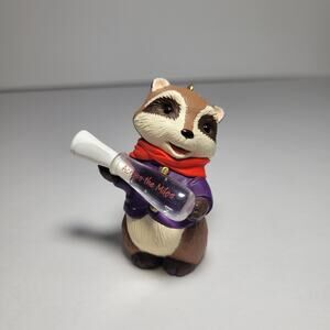 Hallmark Racoon Message in a Bottle Christmas Ornament - Vintage 1994